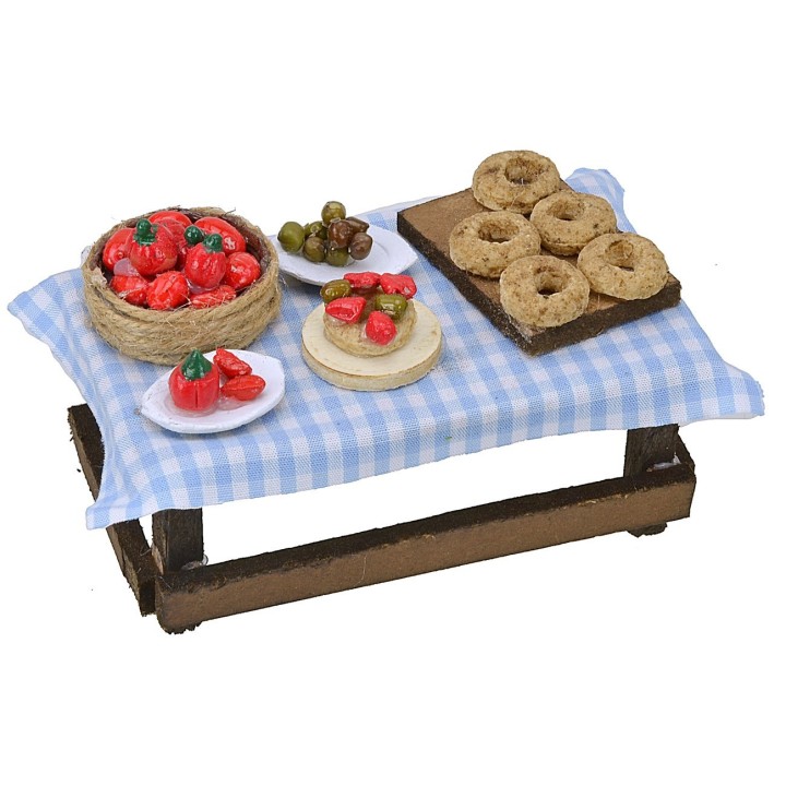 Table with caponata cm 10x5,8x4 h