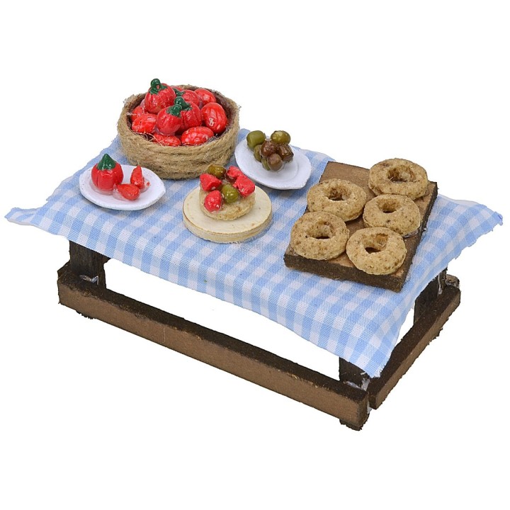Table with caponata cm 10x5,8x4 h