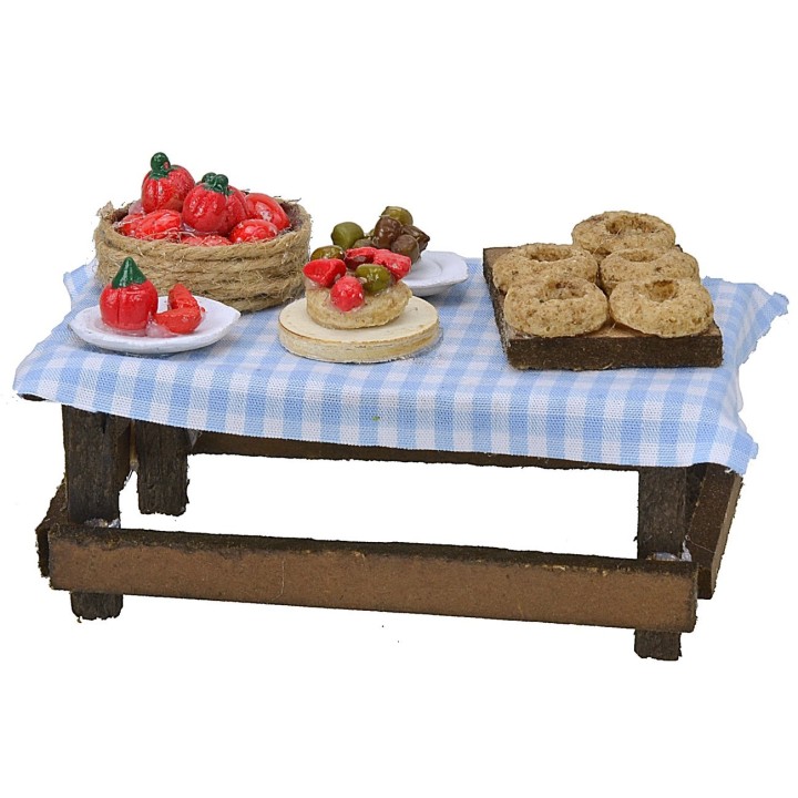 Table with caponata cm 10x5,8x4 h