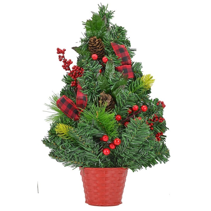 Wall tree with red berries 50 cm