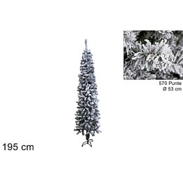Super slim snowy tree h 195 cm with 570 tips