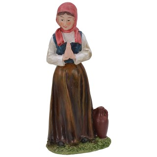 Resin adoring woman with amphora 15 cm