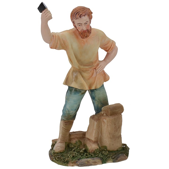 Woodcutter cm 15 in resin