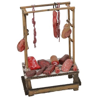 Stall with meat and cured meats cm 9,5x5x15 h