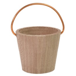 Wooden bucket with copper handle for statues 20-24 cm