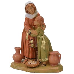 Madre e figlia abbracciate serie 12 cm Fontanini