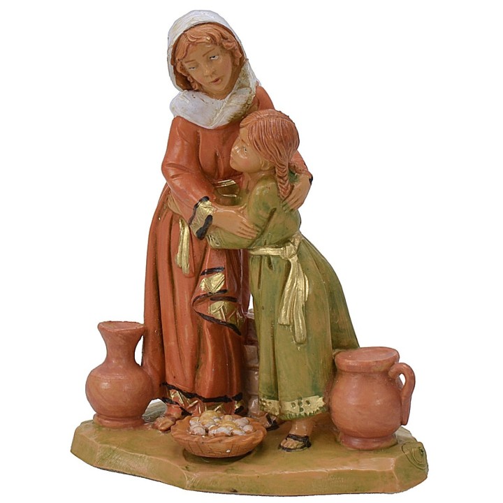 Madre e figlia abbracciate serie 12 cm Fontanini