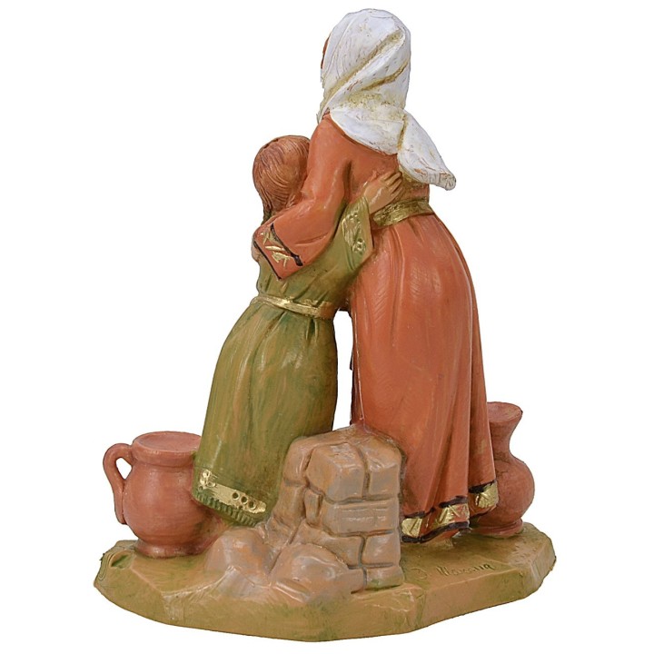 Madre e figlia abbracciate serie 12 cm Fontanini