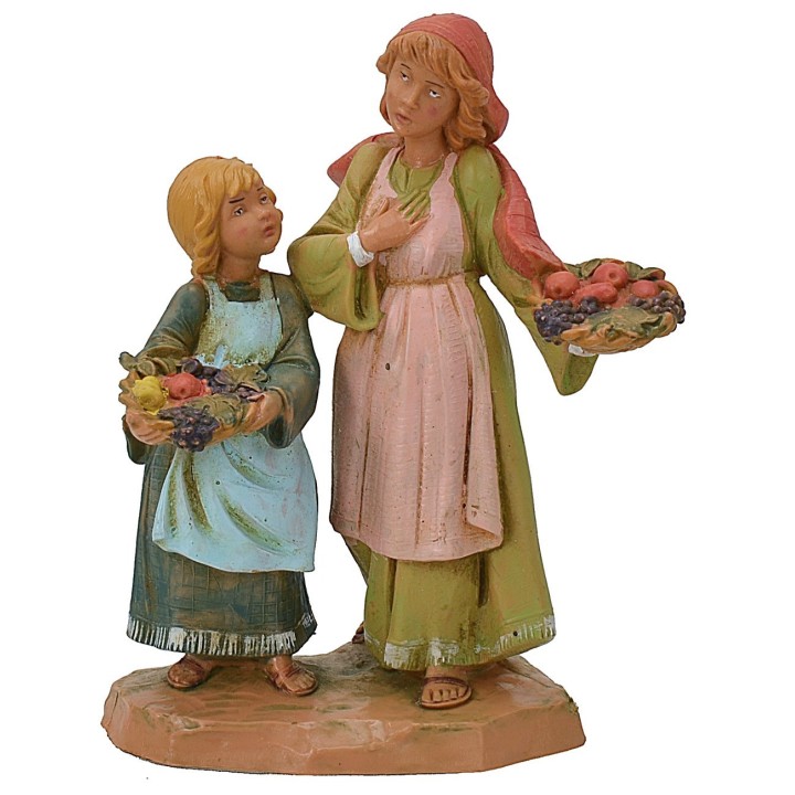 Sisters with baskets series 12 cm Fontanini