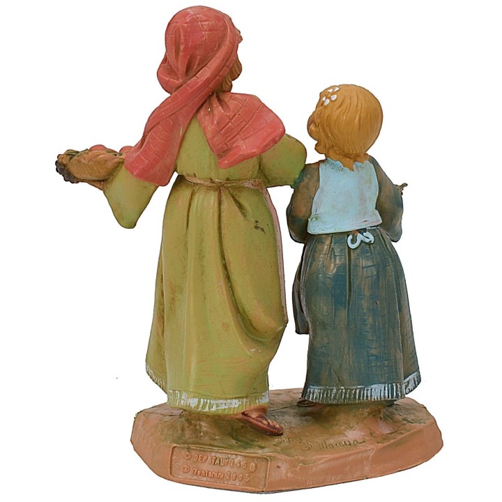 Sisters with baskets series 12 cm Fontanini