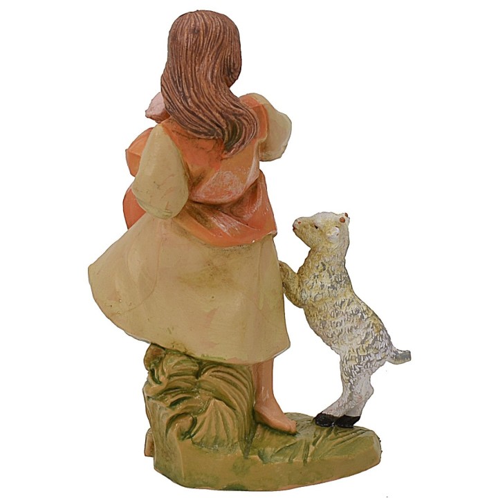 Peasant woman with goat and piglet 12 cm Fontanini