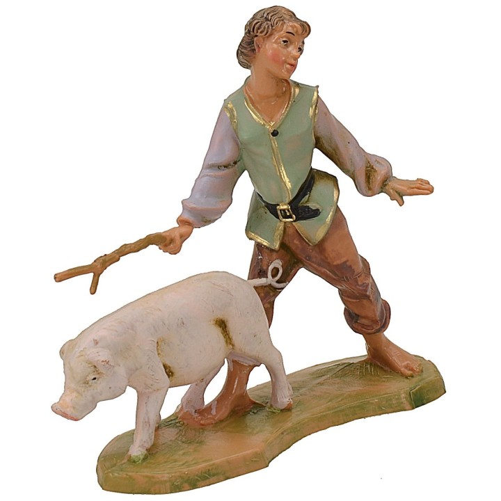 Contadino con maiale 10 cm Fontanini