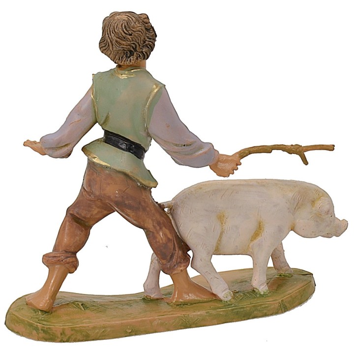 Contadino con maiale 10 cm Fontanini