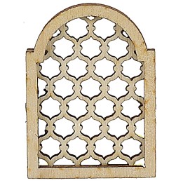 Arab window inlaid in wood cm 3,7x0,6x4,9 h