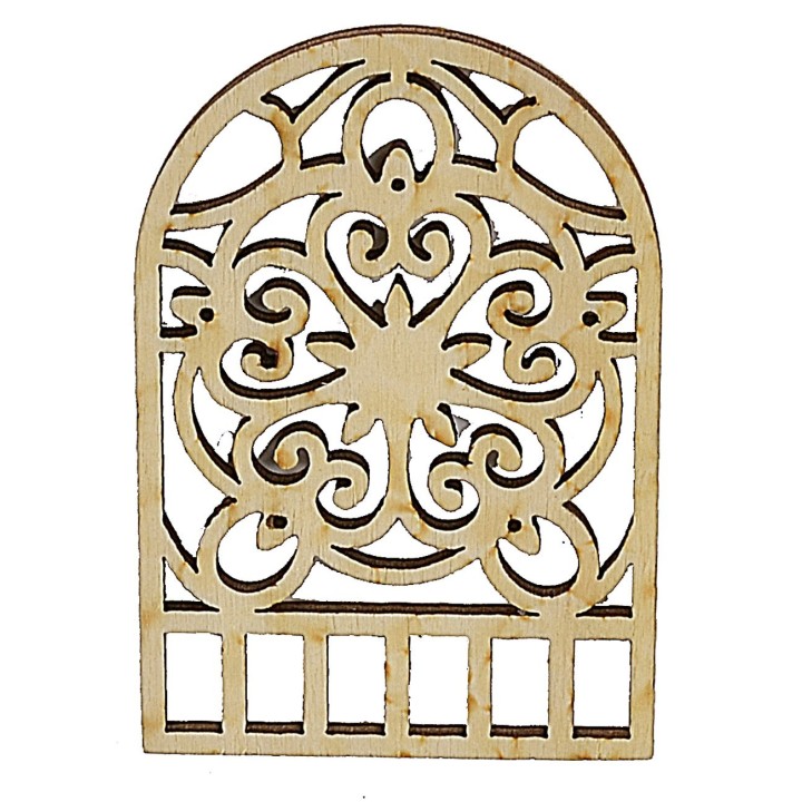 Ventana decorada en estilo árabe cm 4,8x0,3x7,2 h
