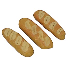 Set of 3 pieces of bread cm 3,6x1,1x0,6 h