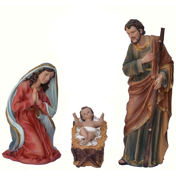 Natividad 3 figuras en resina 60 cm