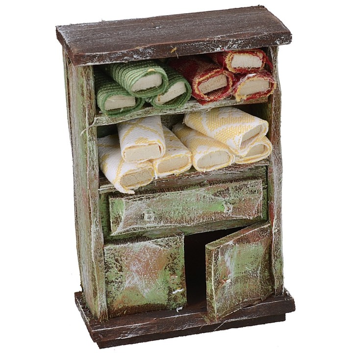 Mueble con retazos de telas cm 7x3x10,5 h