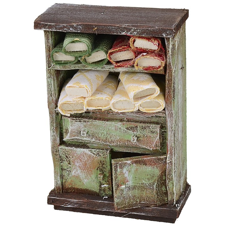 Cabinet with fabric remnants cm 7x3x10,5 h