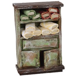 Cabinet with fabric remnants cm 7x3x10,5 h