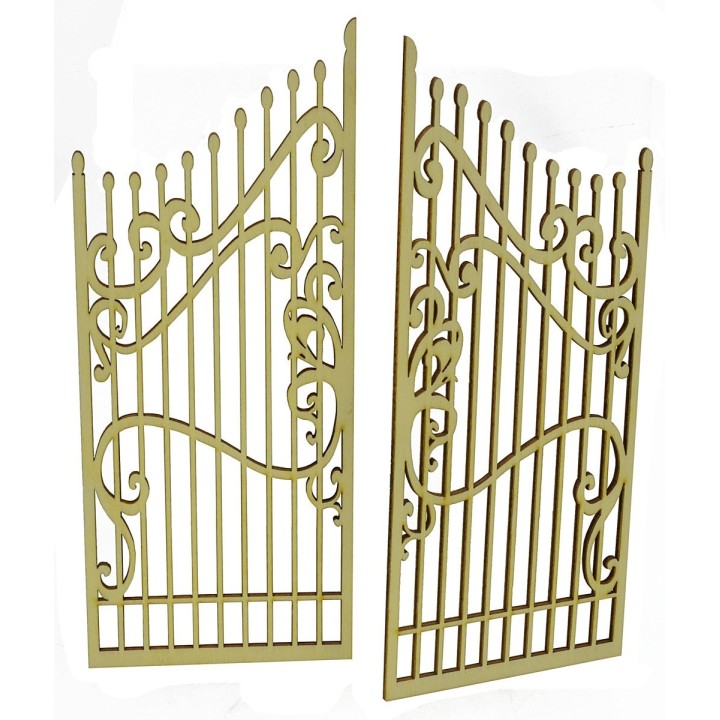 Wooden gate with 2 sliding doors cm 20x0,3x25 h
