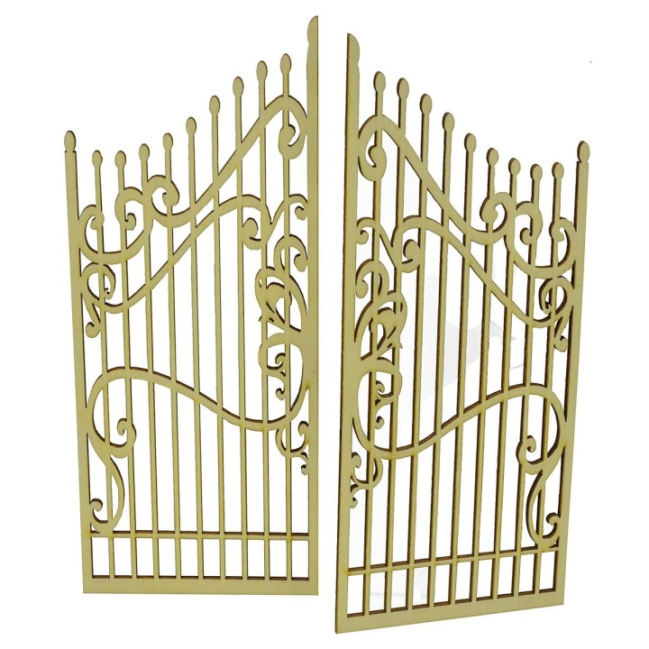 Wooden gate with 2 sliding doors cm 20x0,3x25 h