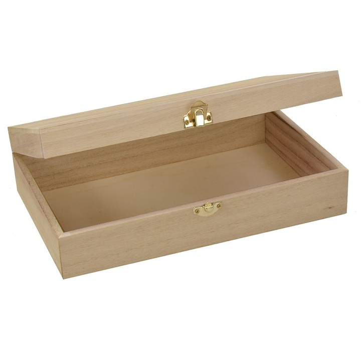 Scatola rettangolare in legno cm 27x17x7,1 h