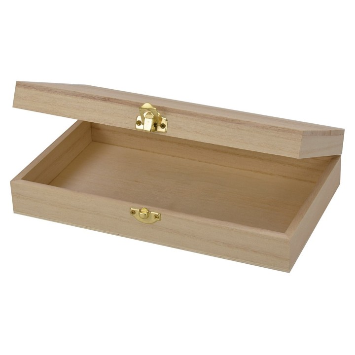 Scatola rettangolare in legno cm 24x14x5,2 h