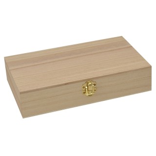 Caja rectangular de madera de 24x14x5,2 cm h