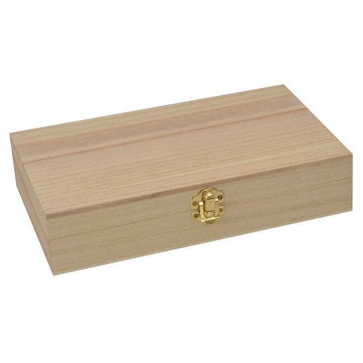 Rectangular wooden box cm 24x14x5,2 h