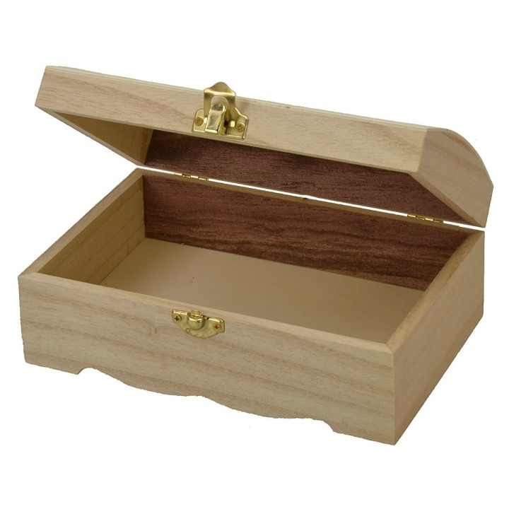 Baúl de madera de 19,2X12,5X7,8 cm h