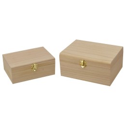 Set due cofanetti in legno