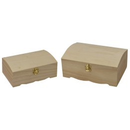 Conjunto de dos baúles de madera