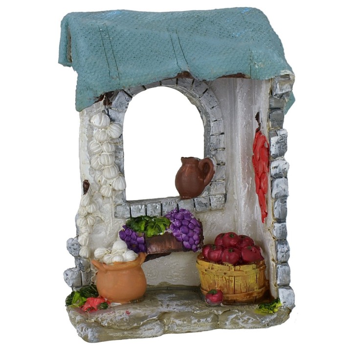 Greengrocer's shop in resin cm 10x4,5x14,8 h