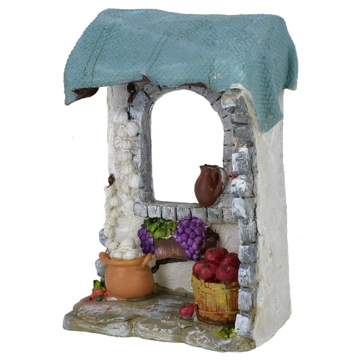 Greengrocer's shop in resin cm 10x4,5x14,8 h