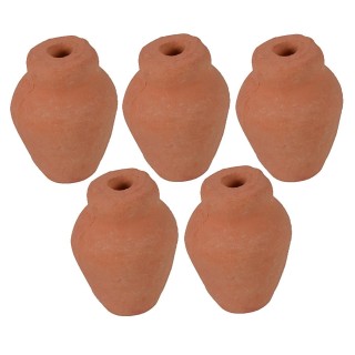 Juego de 5 jarrones de terracota h 2,3 cm
