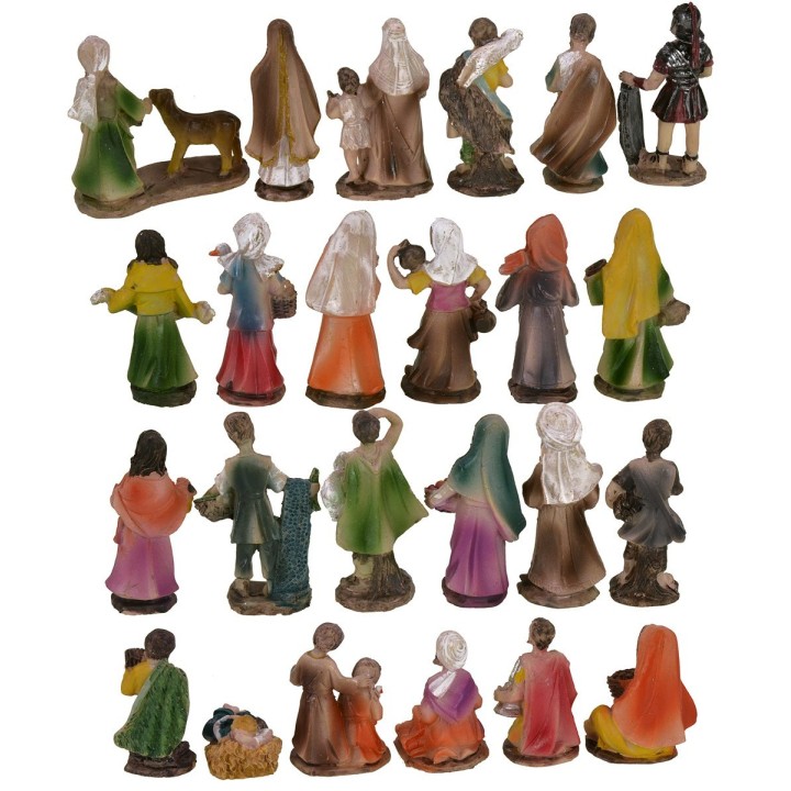 Set 24 statuine in resina 6,5-7 cm