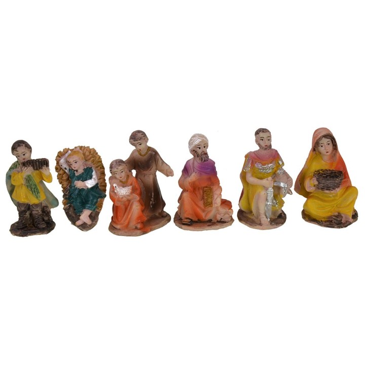 Conjunto de 24 figuritas de resina de 6,5-7 cm.