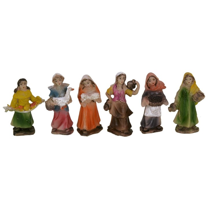 Conjunto de 24 figuritas de resina de 6,5-7 cm.
