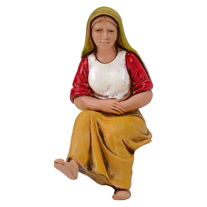 Mujer sentada para burro serie 10 cm Landi Moranduzzo