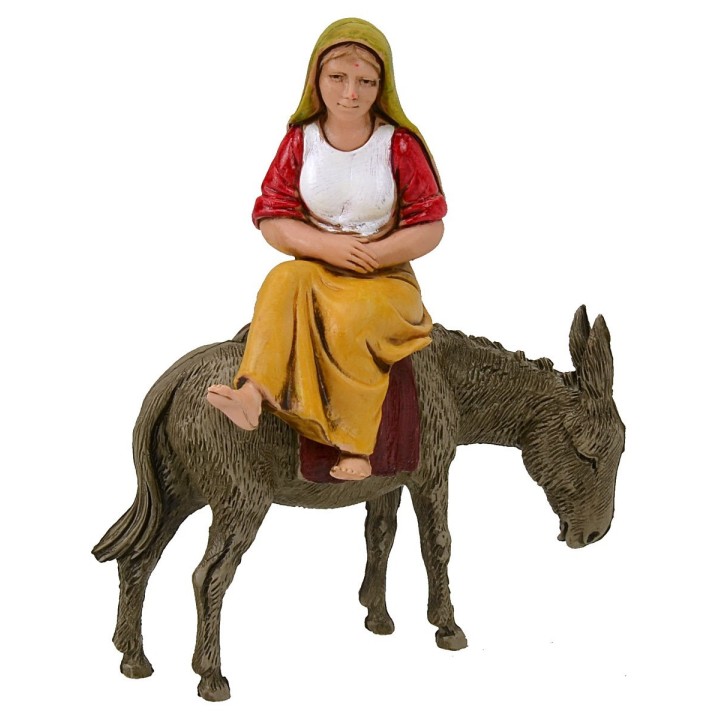 Mujer sentada para burro serie 10 cm Landi Moranduzzo
