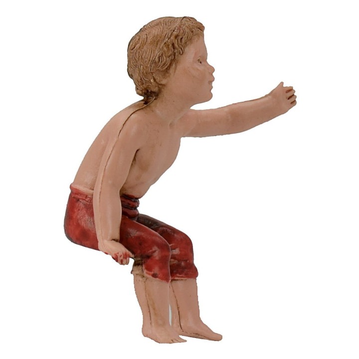 Seated child series 10 cm Landi Moranduzzo