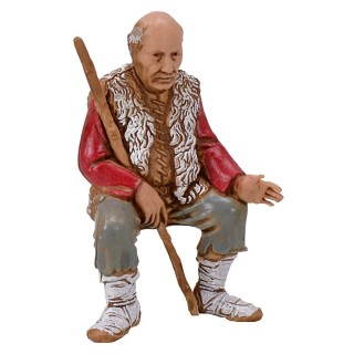 Uomo cm 10 in posizione da seduto -Statue presepe