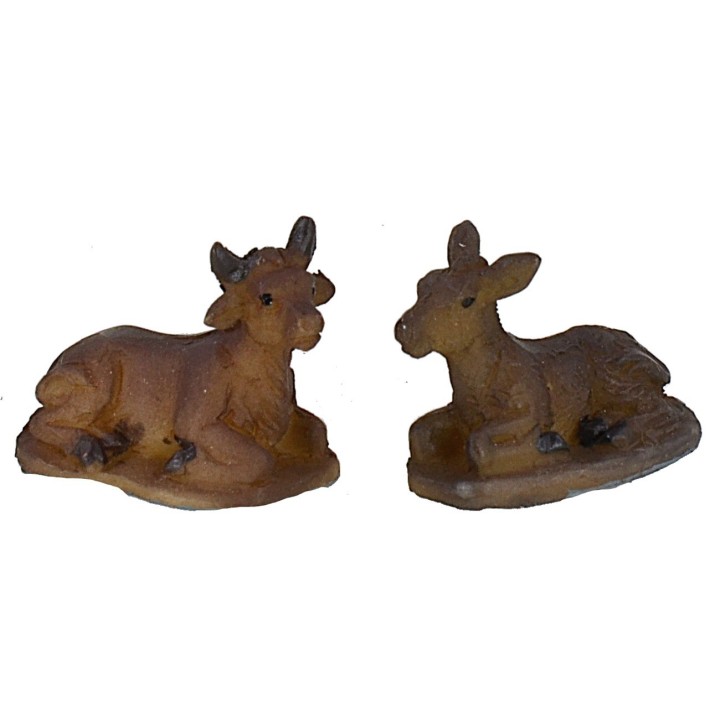 Natividad 5 figuras en resina 3,5 cm