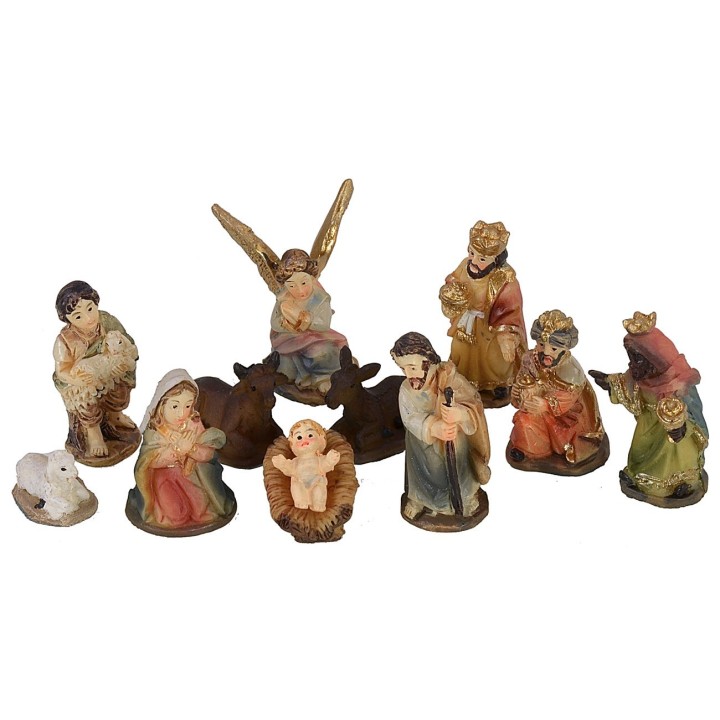 Nativity 11 subjects in resin 3.5 cm
