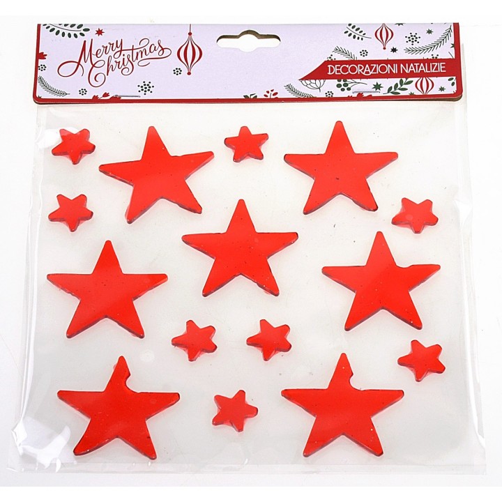 Window sticker 15 red stars