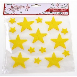 Vetrofania 15 stelline gialle