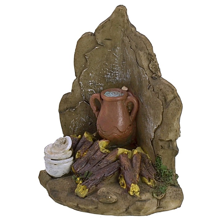 Bivouac with battery-operated fire 9.2x6.8x11.5 h cm