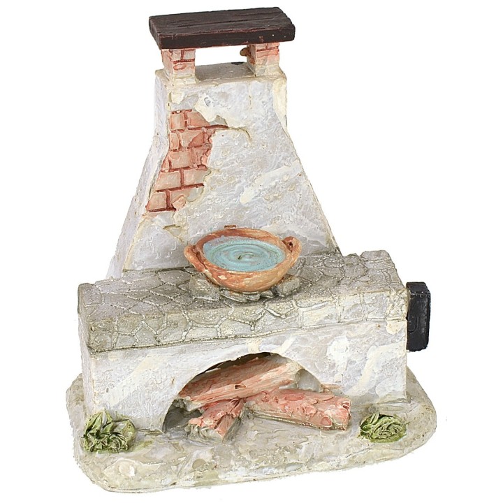 Fireplace with battery-operated fire cm 10x6x11 h