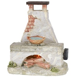 Chimenea con fuego funcionando a pilas cm 10x6x11 h